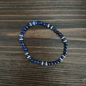 New Hand crafted real lapis bead bracelet without tags